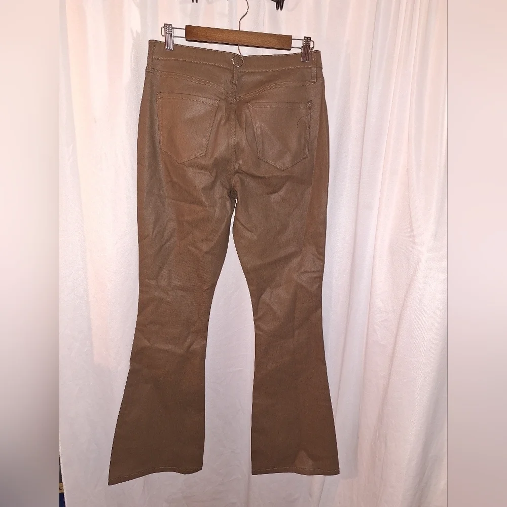 a.n.a High-Rise Flare Pants in Brown
